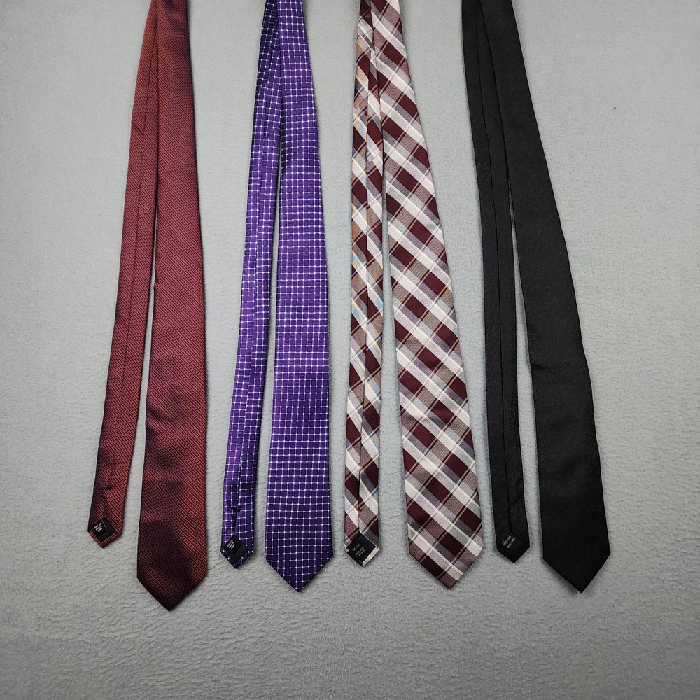 Jos A Bank Tie Lot Of 4 Mens One Size Multicolor 100% Silk Classic Neckties